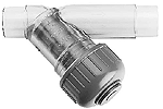 GF Schmutzfänger transp. 305 PVC-U/EPDM d 32 Stutzen
