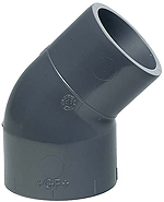 GF Pro-Fit Winkel 45° PVC-U d 63