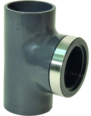 GF T-Stück 90° egal PVC-U d 25x3/4" IG