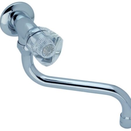 SCHMIEDL Wascht./Spuelt.-Wand-Schw.vent. 1/2 Ausl. 18mm Griff glasklar GS0800P