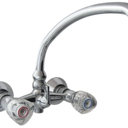 SCHMIEDL WT/WF+BR-Wand-Zweigriffbatterie (Wascht.+Wanne+Brause) Gr.glaskl. GS1440