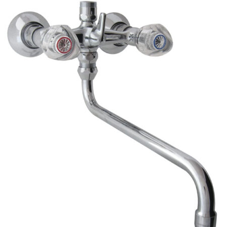 SCHMIEDL WT/WF+BR-Wand-Zweigriffbatterie (Wascht.+Wanne+Brause) Gr.glaskl. GS1441