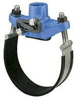 ZAK 34 Uni-Sperrschelle f.Guss-Stahl u.FZ-Rohr DN100 Abg.max.25 mm
