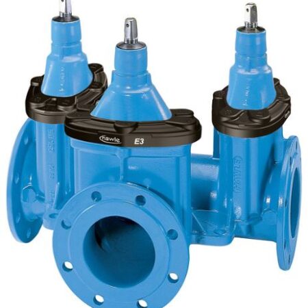 Combi III T-Stueck Fig.4450 E3 PN10/16 DN  80 mm m.3-Absperr.o.Vert.