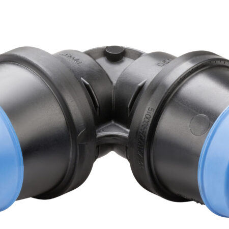 ISO2-Fitting POM PN16, Wasser Winkel 90 Gr.PE/PE D32-32