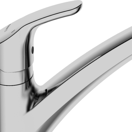 HA Einhebelmischer Küchenarmatur, Niederdruck HANSAMIX 0112 Kupferrohr Ausladung 203 mm DN15 Chrom
