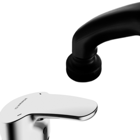 HA Einhand-Einlochbatterie für Friseur-WT HANSAMIX 0126 Rosette rund DN15 Chrom