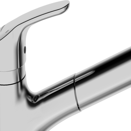 HA Einhebelmischer Küchenarmatur, Niederdruck HANSAMIX 0136 Kupferrohr 2-strahlig Ausladung 235mm DN15 Chrom