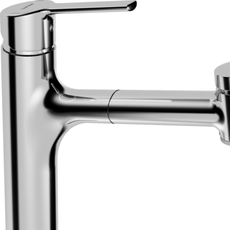 HA Einhebelmischer Küchenarmatur HANSARONDA 0338 2-strahlig Ausladung 200 mm DN15 Chrom