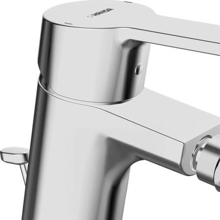 HA Einhebelmischer Bidetbatterie HANSAPRIMO 4943 Zugstangenablaufgarnitur Ausladung 107 mm DN15 Chrom