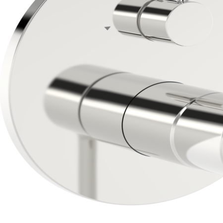 HA EHM Fertigset für zwei Abgänge HANSAVANTIS 8260 Rosette rund Chrom Pin hebel