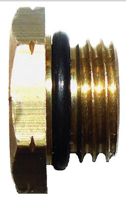Herz Verschlusschraube DN8 mit O-Ring Dichtung, Aussensechskant.