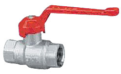 Herz Kugelhahn m.Hebelgriff PN50 DN15 Messing vernickelt 1/2" Fig. 2100(01)