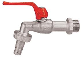 Herz Auslaufhahn m.Schlauchtuelle u.Hebel 3/4" Messing Fig. 2503(02)
