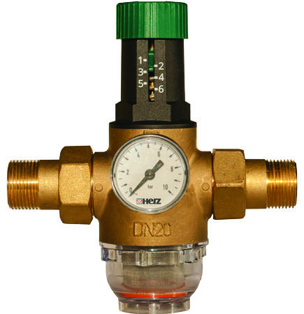 Herz Membr.Druckred. DN15 PN16 0-40 Grad Einstellbereich 0,5-6 bar Fig.2682/11