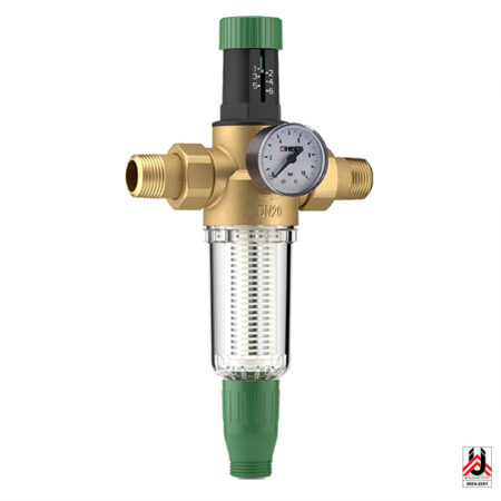 Herz rückspülbarer Trinkwasserfilter DN20 3/4`AG mit Druckreduzierer