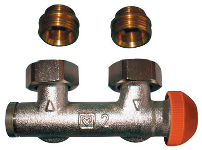 Herz-3000-Anschlussteil f.Zweirohranl. Fig.3694(91) 1/2"x3/4" E-Form
