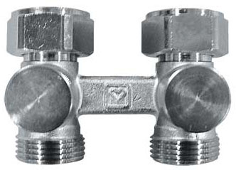 Herz-3000-Anschlussteil-Zweirohr Fig.3766(01) DF G3/4"
