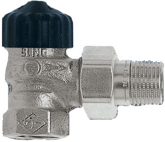 IMI HEIMEIER Thermostat-Ventilunterteil Standard, Eckform, DN 25, vernickelt