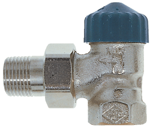 IMI HEIMEIER Thermostat-Ventilunterteil mit geringem Widerstand, Eckform, DN 15
