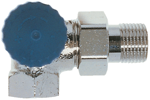 IMI HEIMEIER Thermostat-Ventilunterteil mit geregelt Widerstand, Winkeleck/links, DN15