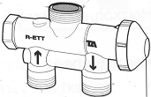 IMI HEIMEIER Einrohrventil Renovett, G3/4 (M 21) TKM M 68 - M 30 CC 35 mm