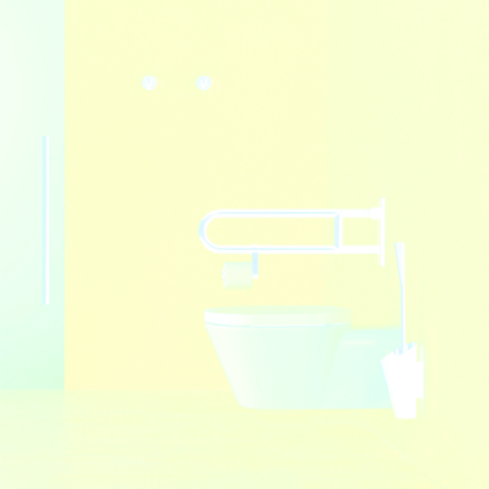 HEWI Stützklappgriff, drehbar der Serie 801, Polyamid, Ausladung 850 mm, in HEWI Farbe 99 (Reinweiß)