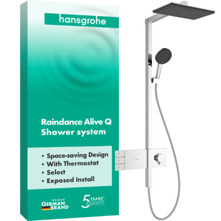 hansgrohe Raindance Alive Q Showerpipe 210/340 2jet mit ShowerSelect Comfort, Chrom