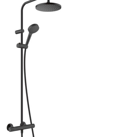 hansgrohe Vernis Blend Showerpipe 200 1jet EcoSmart mit Thermostat, Mattschwarz