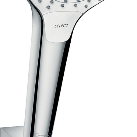 hansgrohe Croma Select S Brausehalterset 110 Vario mit Brauseschlauch 125 cm, Weiß/Chrom