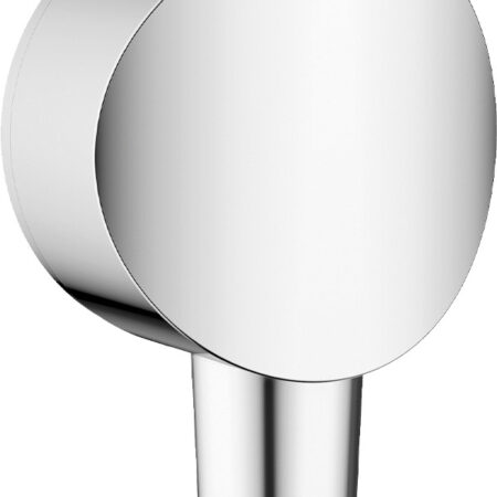 hansgrohe FixFit Wandanschluss S mit Rückflussverhinderer und Kunststoffanschlusswinkel, Chrom