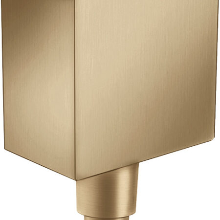 hansgrohe FixFit Wandanschluss Square mit Rückflussverhinderer, Brushed Bronze