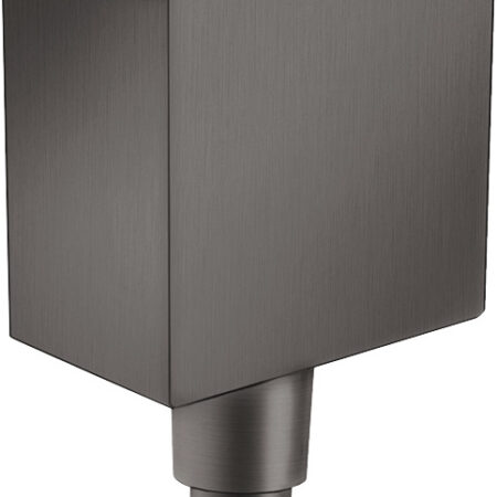 hansgrohe FixFit Wandanschluss Square mit Rückflussverhinderer, Brushed Black Chrome