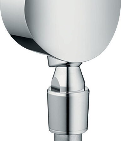 hansgrohe FixFit Wandanschluss S mit Rückflussverhinderer und Kugelgelenk, Chrom