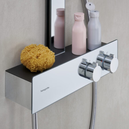 hansgrohe Rainfinity Showerpipe 250 1jet EcoSmart mit ShowerTablet 350, Chrom