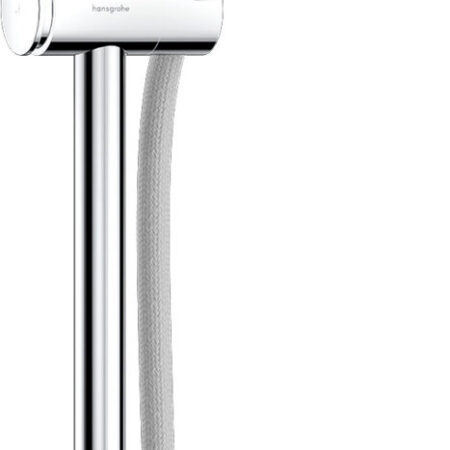 hansgrohe Rainfinity Brauseset 130 3jet EcoSmart mit Brausestange S Puro 90 cm, Push-Handbrausehalterung und Designflex Textilbrauseschlauch 160 cm, Chrom