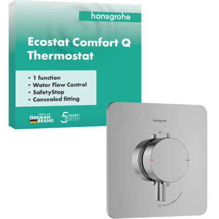 hansgrohe Ecostat Comfort Q Thermostat Unterputz für 1 Verbraucher, Chrom