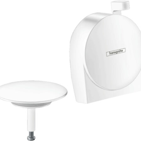 hansgrohe Exafill S Fertigset Wanneneinlauf, Ablauf- und Überlaufgarnitur, Mattweiß