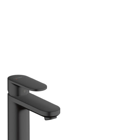 hansgrohe Vernis Blend Einhebel-Waschtischmischer 100 mit Zugstangen-Ablaufgarnitur, Mattschwarz, PHASEOUT