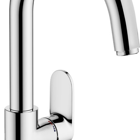 hansgrohe Vernis Blend Einhebel-Waschtischmischer mit Schwenkauslauf und Zugstangen-Ablaufgarnitur, Chrom