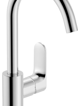 hansgrohe Rebris S Einhebel-Waschtischmischer 210 mit Schwenkauslauf und Zugstangen-Ablaufgarnitur, Chrom