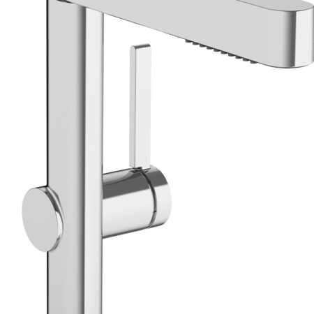 hansgrohe Finoris Einhebel-Waschtischmischer 230 mit Ausziehbrause, 2jet und Push-Open Ablaufgarnitur, Chrom