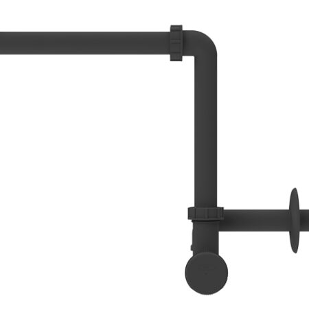 HL137Nblack/30 - Waschtisch-Raumsparsiphon DN32x5/4", schwarz