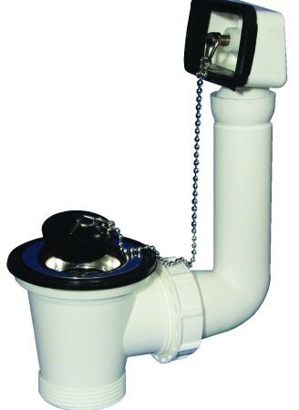 HL15U-6/4 - Ablaufventil 6/4" mit Überlauf und Anschlussgewinde 6/4"