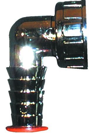 HL19.C - Waschgeräte-Anschlussknie 1"x3/4", chrom