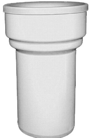 HL203/90WE - WC-Anschlussstutzen DN90 mit Lippendichtung, weiß