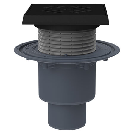 HL310NG - Bodenablauf DN50/75/110 senkrecht, 150x150mm / Gussrost 137x137mm