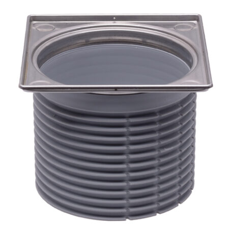 HL3200 - Aufsatzrahmen d 110/100mm / Edelstahlrahmen 121x121mm Klick-Klack, inkl. O-Ring