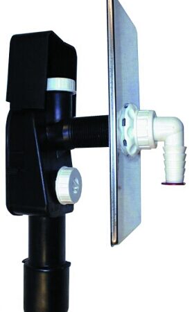 HL404 - Waschgeräte-UP-Siphon DN40/50 mit Anschluss für Rohrbelüfter - 110x225mm