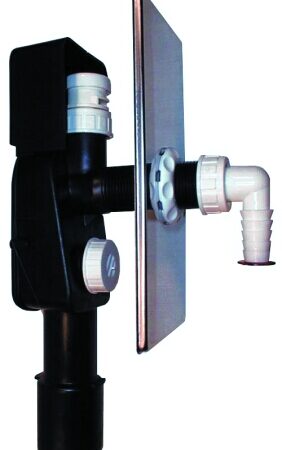 HL404.1 - Waschgeräte-UP-Siphon DN40/50 mit Rohrbelüfter HL902 - 110x225mm